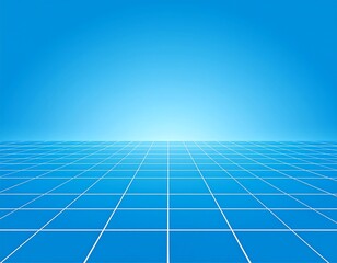 A perspective view of a blue grid overlaid on a gradient background, creating a sense of depth and dimension. A simple, clean backdrop