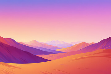 Sunset Mountain Landscape