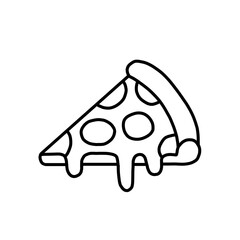 Minimalist Pizza Slice Line Art