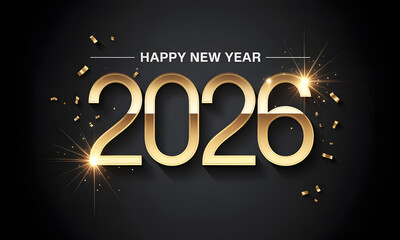 2026 Happy New Year Greeting Card