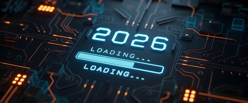 New year 2026 progress bar loading