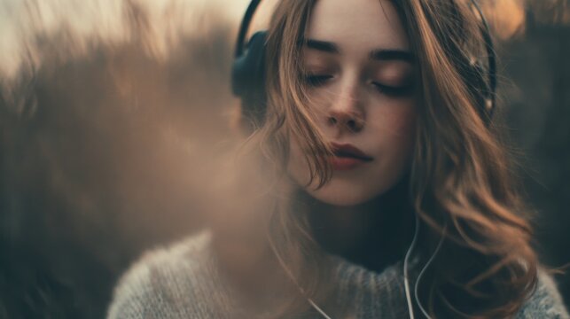 gentle asmr ambient music with soft whispers, nature sounds, calm breathing, relaxing background atmosphere