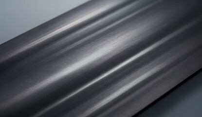 Obraz premium Close up abstract texture of brushed metal with diagonal light reflections and subtle grain