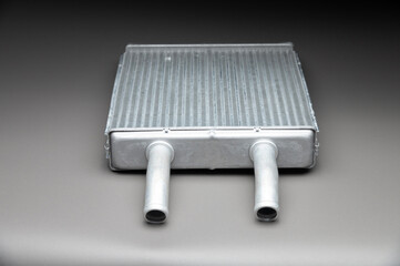 The radiator of the car interior heater. Auto spare parts