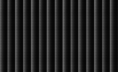Abstract dark background with vertical stripes resembling blinds or folded fabric. Minimal monochrome texture, perfect for modern designs, presentations, web backgrounds, posters, and product mockups.