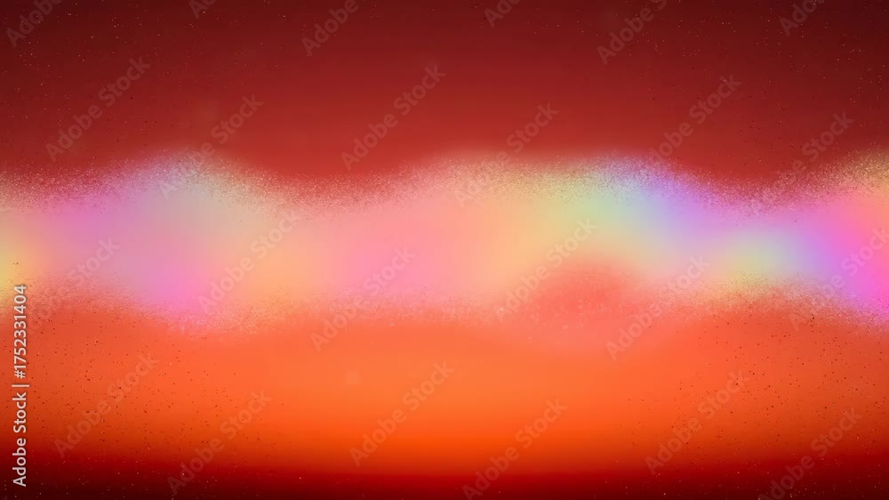 Wall mural Abstract Nebula in Red, Orange, and Pink Hues - A vibrant abstract composition featuring a gradient of colors, transitioning from a deep red at the top to warm oranges and pinks below.