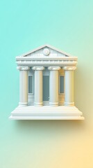 Obraz premium Classical Architecture Building with Columns and Pediment.