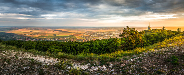 City of Nitra with Transmitter from Above
