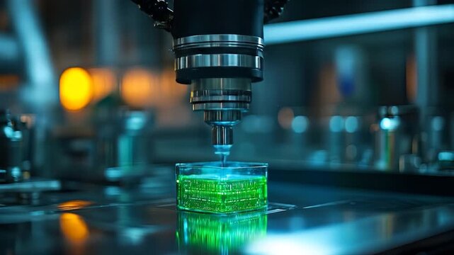 Robotic precision manufacturing process.