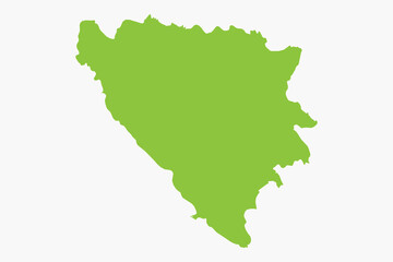 Fototapeta premium Vector graphic artwork suitable for print and web containing flat detailed map of BOSNIA AND HERZEGOVINA