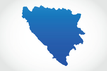 Obraz premium Vector graphic artwork suitable for print and web containing flat detailed map of BOSNIA AND HERZEGOVINA
