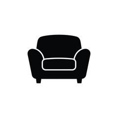 Plush Armchair Single Seater – Cozy Living Room Silhouette