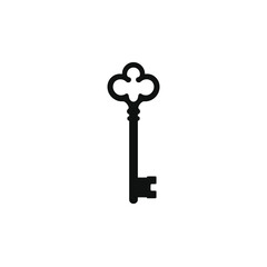 Vintage Skeleton Key – Ornate Antique Silhouette Vector