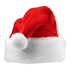 Santa Claus red Hat isolated on white background, full depth of field