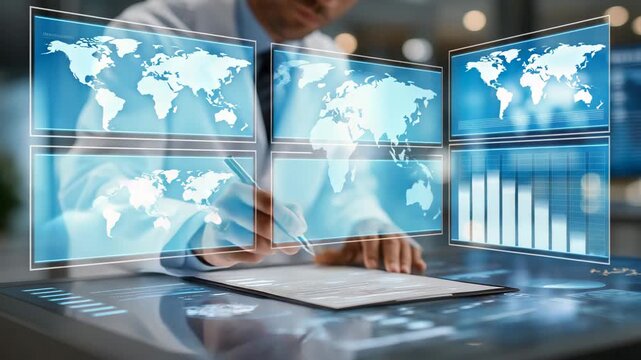 Doctor writing prescriptions and treatment recommendations on medical chart with reference to digital data screens, symbolizing integration of traditional record-keeping with modern healthcare