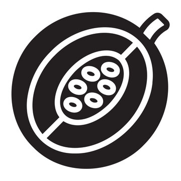 melon glyph icon