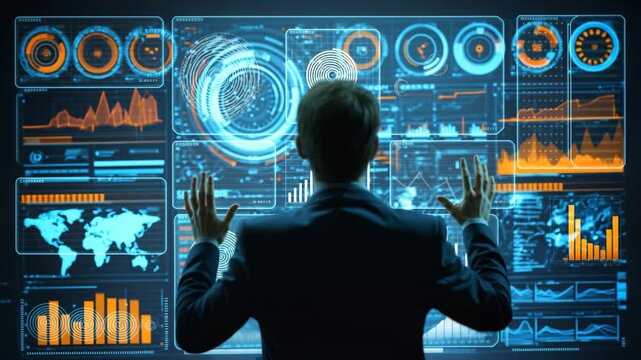 Artificial Intelligence and Business Analytics Concept