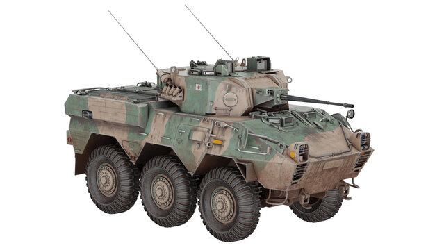 3d rendering tank type-87 arv.