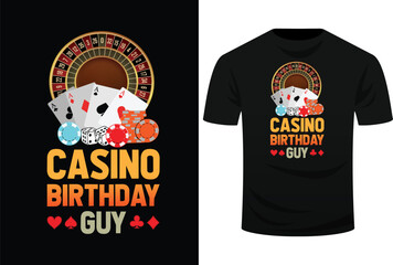 Naklejka premium Guy Poker Cards Chips Vegas Gambler B'day Svg Design