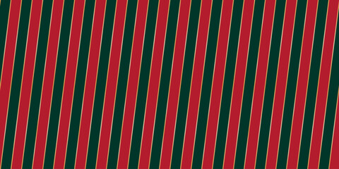 Christmas seamless pattern. Vector. Red, green and gold diagonal stripes background. Candy cane repeating decoration wallpaper. Winter holiday lines backdrop. Xmas peppermint present wrapping print