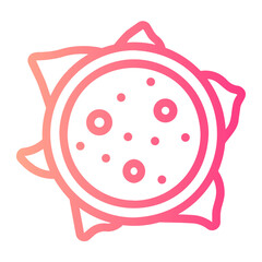 dragon fruit gradient icon