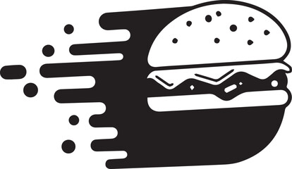 burger in a burger logo fast Burger Motion Logo Icon
