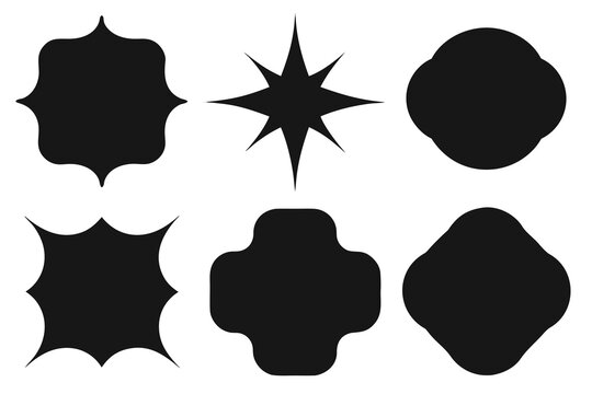 Vector Design Shapes Collection, Black Geometric Icons