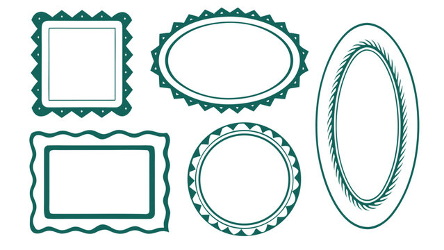 Decorative Vector Frames and Borders | Geometric Graphic Shapes Collection