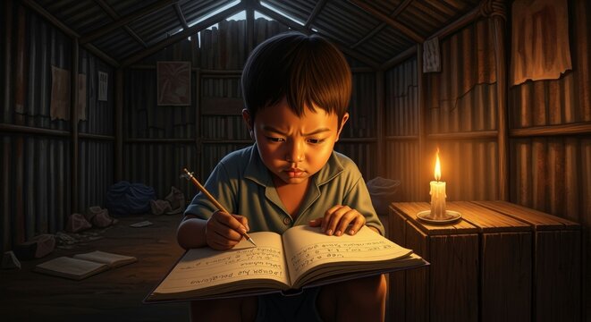 Child's resilience: pursuing education in challenging conditions