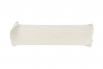 Old paper masking tape strip with ripped edges. Adhesive sticker for graphic design, having transparent background