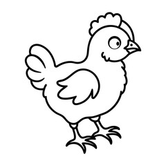 Vector illustration of a chicken on transparent background