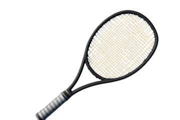 A tennis racket isolated on a transparent plain background image