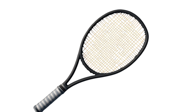 A tennis racket isolated on a transparent plain background image