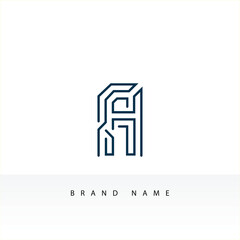 Modern Geometric Letter A Logo for Branding Identity