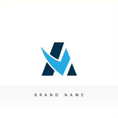 Modern Geometric Letter A Logo for Branding Identity