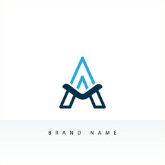 Modern Geometric Letter A Logo for Branding Identity