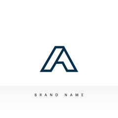 Modern Geometric Letter A Logo for Branding Identity
