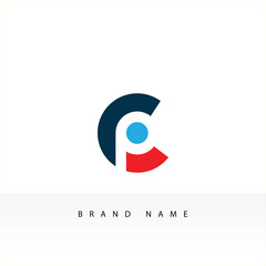 Abstract CP Monogram Logo Design
