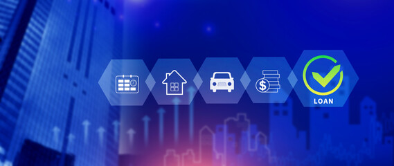 Loan, Financial loan agreement concept, investment and finance concept, fundraising, Personal Loan Assessment and Loans concept. Financial loan agreement