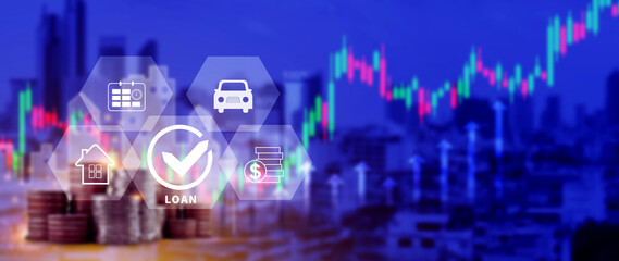 Loan, Financial loan agreement concept, investment and finance concept, fundraising, Personal Loan Assessment and Loans concept. Financial loan agreement