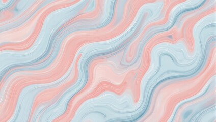 Swirling abstract digital art featuring fluid pastel colors of pink and blue, creating a marble-like effect