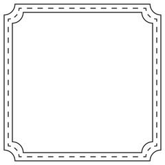 Road Border Design black and white frame