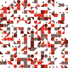 Modern Geometric Pattern Background with Brown and Red Shapes Aesthetically Arranged for Abstract Design