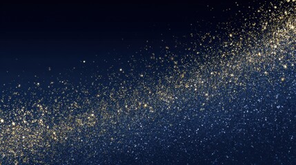 Elegant Glitter Sweep on Midnight Blue Background for Poster Design