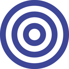 Blue Archery Target Icon – Bullseye Shooting Target Vector Illustration
