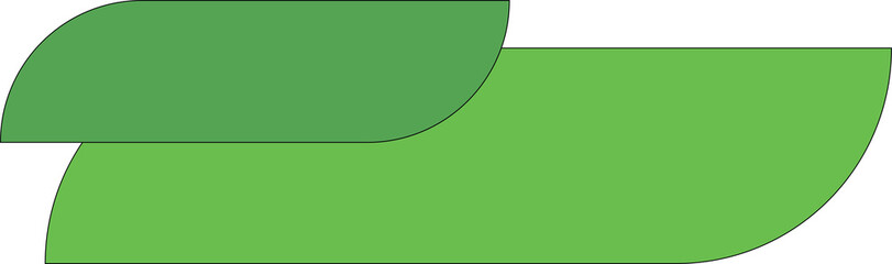 Green Banner Label Vector Icon – Abstract Sale Tag Design on Transparent Background