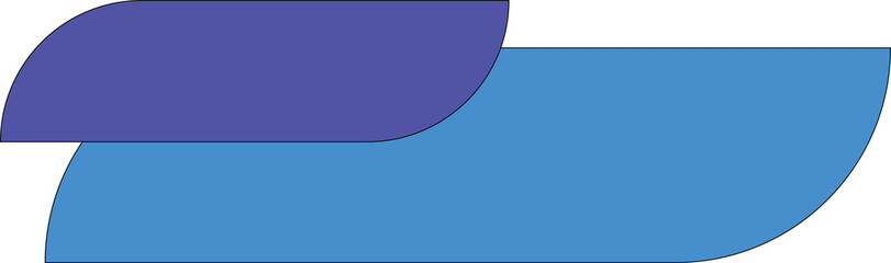 Banner Sale Label Icon Vector – Blue and Purple Abstract Shape Design on Transparent Background