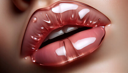 Obraz premium A lip mask treatment, Ai generated image