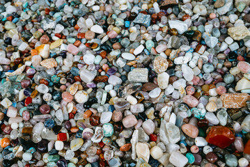 Mineral Stones Collections. Colorful Stones Background 