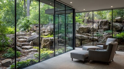 modern sunroom with beautiful architectural structure and amazing interior designs